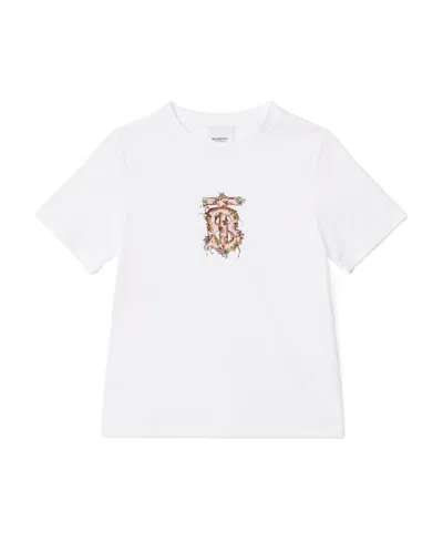 Burberry Monogram Motif Cotton T-shirt In White