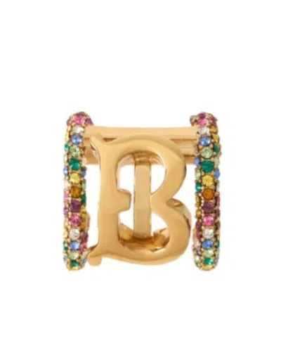 Burberry Monogram-motif Ear Cuff In Gold