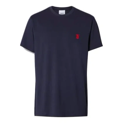 Burberry Monogram Motif Pattern Cotton Male Blue