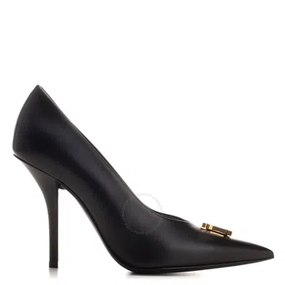 Burberry Monogram Motif Point-toe Pumps In Black