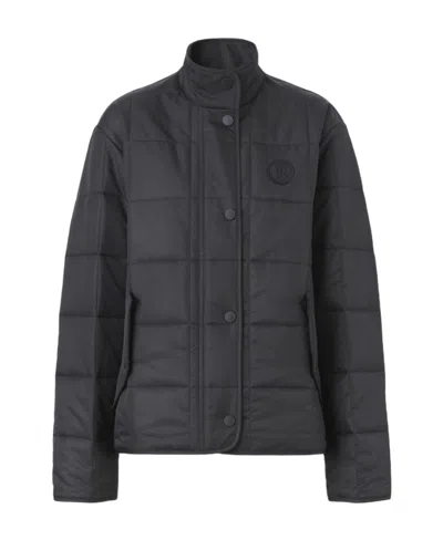 Burberry Monogram Motif Puffer Jacket In Black