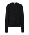 Burberry Logo Cashmere Knitted Cardigan In Black