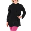 Burberry Monogram Motif Viscose Oversized Hooded Top In Black
