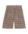Burberry Monogram-pattern Knee-length Shorts In Multicolor