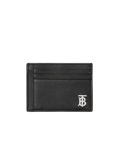 Burberry Monogram-plaque Card Case In Black