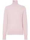 Burberry Nadira Wool-blend Blouse W/ Monogram Plaque In Pink