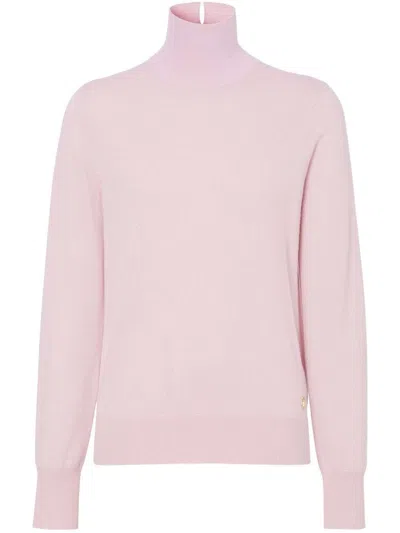 BURBERRY MONOGRAM PLAQUE ROLL-NECK JUMPER