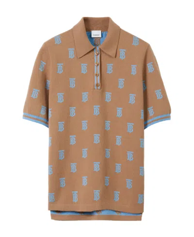 Burberry Monogram Polo Shirt In Brown
