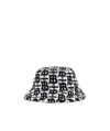 Burberry Tb Monogram Towel Bucket Hat In Black