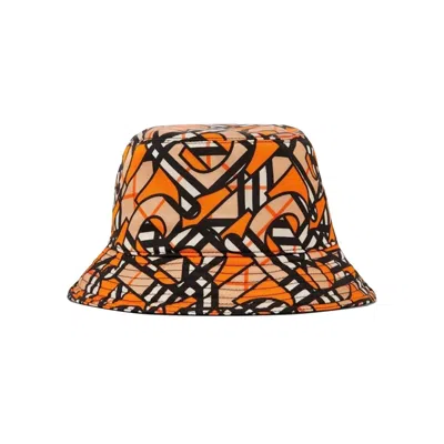 Pre-owned Burberry Monogram Print Bucket Hat 'orange' | Men's Size M