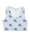 Burberry Ekd Monogram Stretch Nylon Cropped Top In White