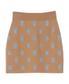 Burberry Monogram-print Jacquard Miniskirt In Pink