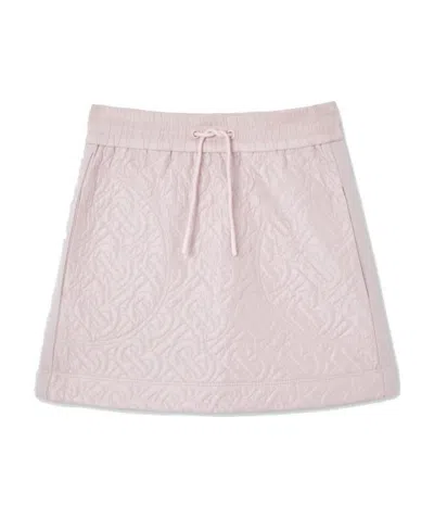 Burberry Monogram-quilted Skirt In Pink