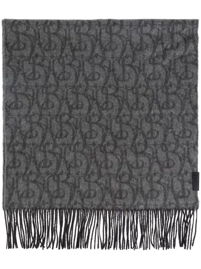 Burberry Monogram Scarf In Grey
