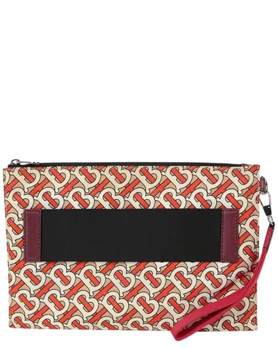 Burberry Monogram Strap Clutch (authentic Pre-loved) In Multi