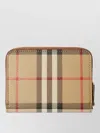 Burberry Monogram Zip Around Wallet Check Pattern