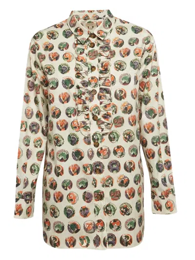Pre-owned Burberry Monster Mask Print Cotton Shirt
