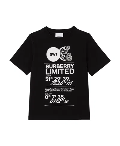 Burberry Montage-print Cotton T-shirt In Black