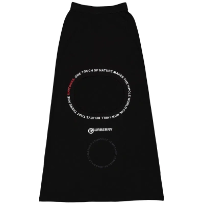 Burberry Montage Print Step-through Skirt In Black