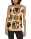 Burberry Sleeveless Montage Print Silk Top