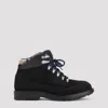 Burberry Suede Ankle Boots Padded Collar In Black