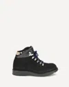 Burberry Suede Ankle Boots Padded Collar In Black