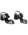 Burberry Motif Monogram Leather Sandal In Black
