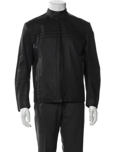 Pre-owned Burberry Moto Jacket In Black