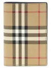 Burberry Canvas Checkered Bifold Wallet In Brown