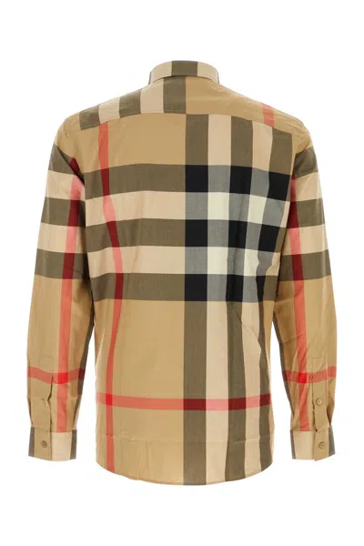 Burberry Men's Archive Beige Ip Chk Somerton Checked Regular-fit Stretch-cotton Shirt In Brown