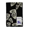 Burberry Cascading B Shield Wool Scarf In Black