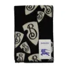 Burberry Cascading B Shield Wool Scarf In Gray