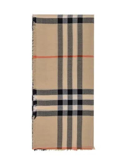 Burberry Wool Scarf In Brown