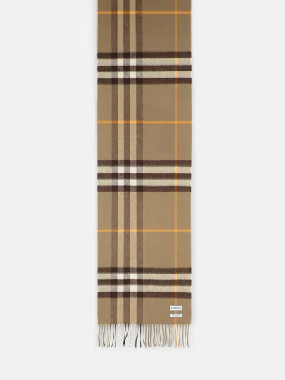 Burberry 'mu Giant' Brown Cashmere Scarf