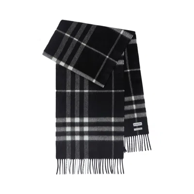 Pre-owned Burberry Mu Giant Check Scarf 'black/calico' | Women's Size Onesize