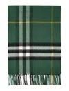 Burberry Mu Giant Check Scarf In Dark Fern Green