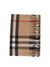 Burberry Cashmere Check Scarf In Brown