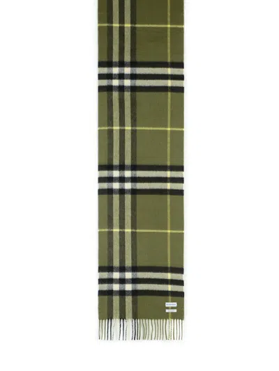 Burberry 'mu Giant' Green Cashmere Scarf