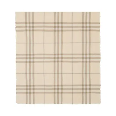Pre-owned Burberry Mu Med Scarf 'sesame Beige Check' | Tan | Women's Size Onesize In Brown