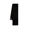 Burberry Logo Embroidered Knitted Scarf In Black