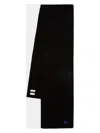 Burberry Mu Ribbed Scarf In Black
