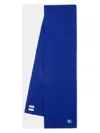Burberry Mu Ribbed Scarf In Blue