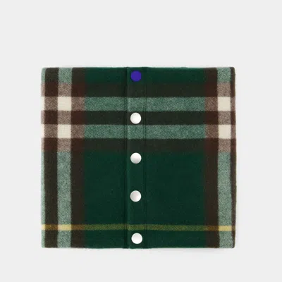 BURBERRY MU SNOOD SCARF - BURBERRY - CASHMERE - GREEN