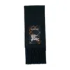 Burberry Mu Solid Label Scarf In Green