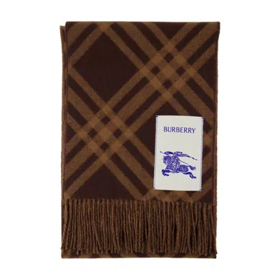 Burberry Mu Tbar Bias Check Scarf In Brown