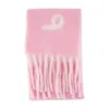 Burberry Mu Text Scarf In Pink