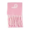 Burberry Mu Text Scarf In Pink