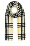 Burberry Cashmere Scarf Embroidered Checks