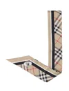 Burberry Rectangular Check Pattern Mens Scarf Accessory In Sand