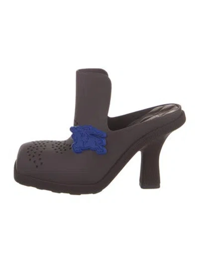 Pre-owned Burberry Mules In Burgundy